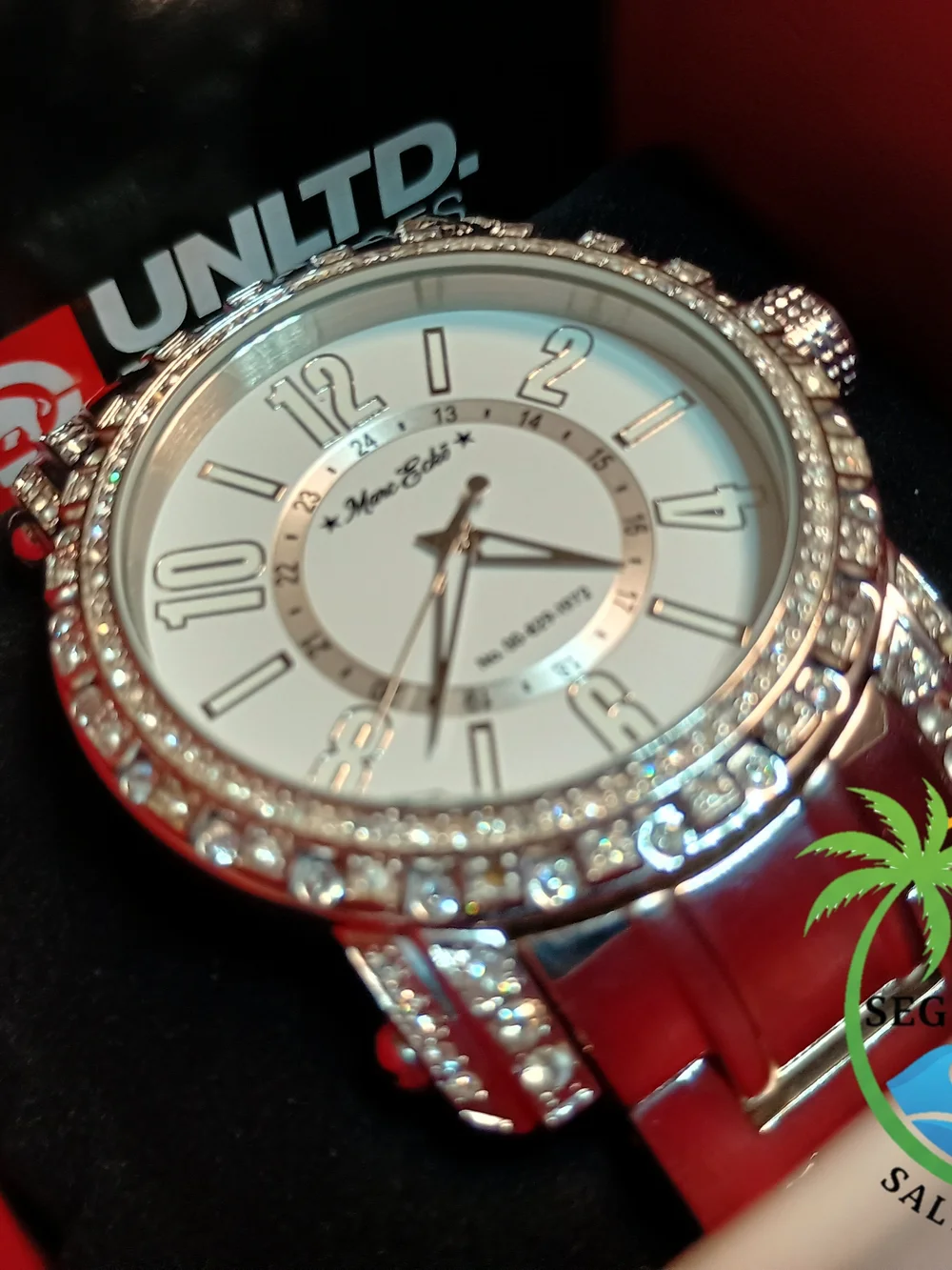 Marc Ecko Rose Gold Crystal-Accent Watch